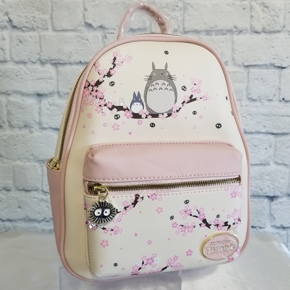 Her Universe Totoro Cherry Blossom Tree Soot Spirit Mini Backpack Pink Bag New